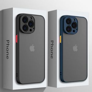 Luxus Stoßfest Rüstung Matte Telefon Fall Für iPhone 13 Pro Max 12 11 Pro Max XS Max XR X 8 7 Plus Klar Silikon Stoßfänger Ab