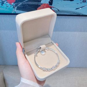 amershop ِAccessories Neue Koreanische Mode 925 Sterling Silber Glück perlen Armreifen für frauen armbänder Luxus Designer party hochzeit schmuck ges