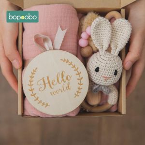 Bopoobo 1Set Bad Spielzeug Set Babys Zubehör Neugeborenen Monatliche Decke Meilensteine Karten für Baby Foto Requisiten Geburt G