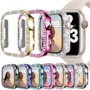 Diamant Fall für Apple Uhr Abdeckung Serie 7 SE 6 5 4 3 2 Zubehör Stoßfänger Schutz Abdeckung Für iWatch 45mm 41mm 44mm 40 42